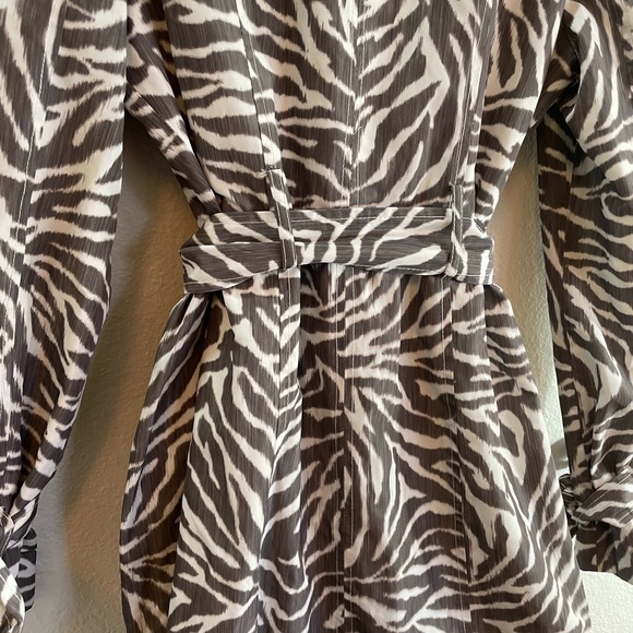 GUESS Zebra Print Trench Coat Size S - Picture 10 of 11